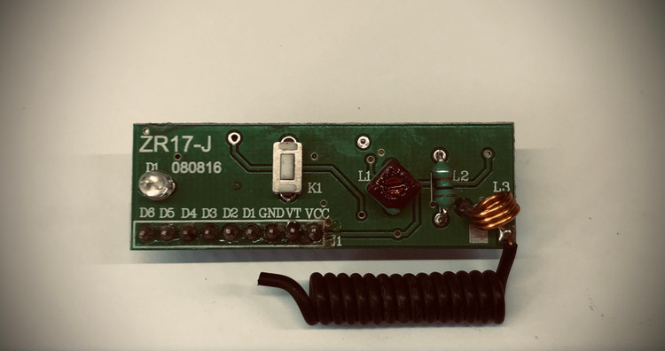 ماژول گیرنده ۴۳۳ مگاهرتز ش کاناله ( ماژول ریموت 433MHz )