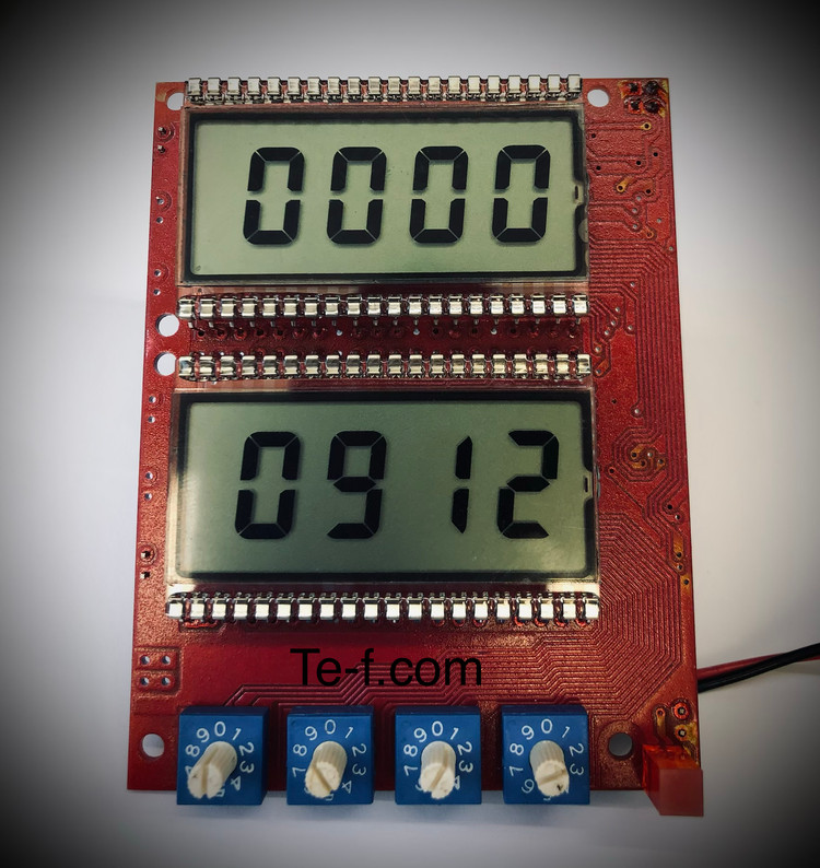 ماژول شمارنده دو کاناله با LCD و مقایسه گر قابل برنامه ریزی دیجیتال مدل TE5